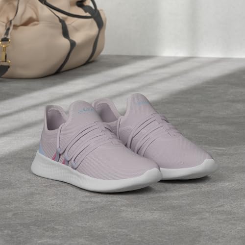 adidas adidas Women's Puremotion Adapt 2.0 Sneaker, Silver Dawn/White/Blue Dawn, 9