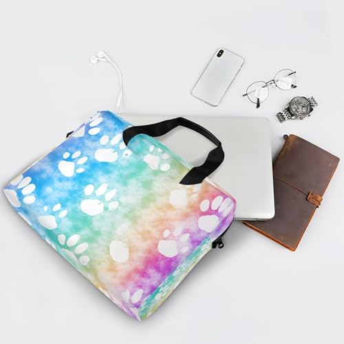 Maletín para portátil con estampado tie dye arcoíris 15.7 in miniatura 7