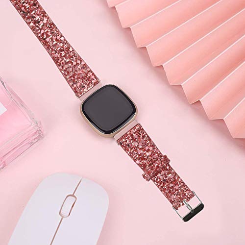 VILLCASE Pulseiras de Relógio de Couro Pulseira de Relógio Com Glitter Bling de Liberação Rápida Com