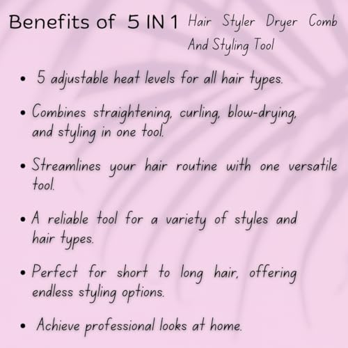 Image of Ktein 5-in-1 Multi-Function Hot Air Styler (Mix Colour)