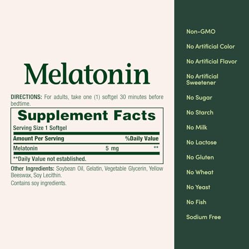 Nature's Bounty Super Strength Melatonin 5 mg Softgels 90 ea (Pack of 4) - image 5