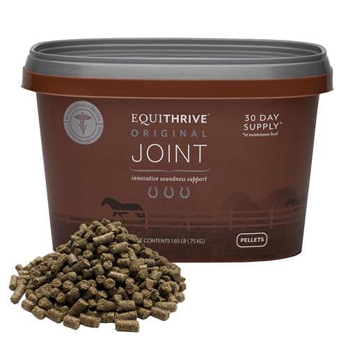 Equithrive Original Joint Supplement Pellets with Resveratrol and Hyaluronic Acid for Horses in Training and Competition and Senior Horses, 1.65 lbs