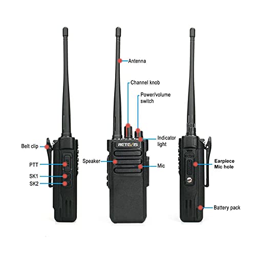 Case Of 10,Retevis Rt29 2 Way Radios Long Range 3200Mah Walkie Talkies Bulk Vox Security High Power Walkie Talkies Rechargeable For Warehouse,Construction #TOP2