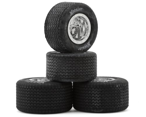 FR/RR Tires & Wheels, Silver Chrome, 1/18 EDM (4)