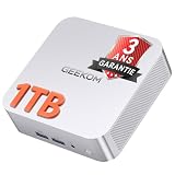 GEEKOM A7 Mini PC avec AMD Ryzen 5 7545HS (6 cœurs 12 Threads, jusqu'à 4,9GHz) 1To SSD, AMD Radeon 740M, 16Go DDR5 (Évolutif) Mini Ordinateur Windows 11 Pro | Lecteur SD I BT5.2 | Wi-FI 6E | 2.5G LAN