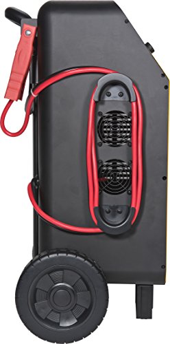 DEWALT DXAEC210 70 Amp Rolling Battery Charger: 210 Amp Engine Start, 2 Amp Maintainer, 120V AC Outlet, 3.1A USB Port, Battery Clamps
