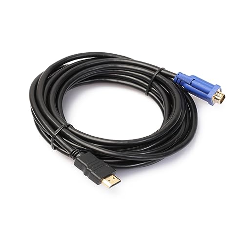 KICHOUSE 5m to Adapter Cable Gold Plated 15 Male 1080p Resolution No Chip for Projectors