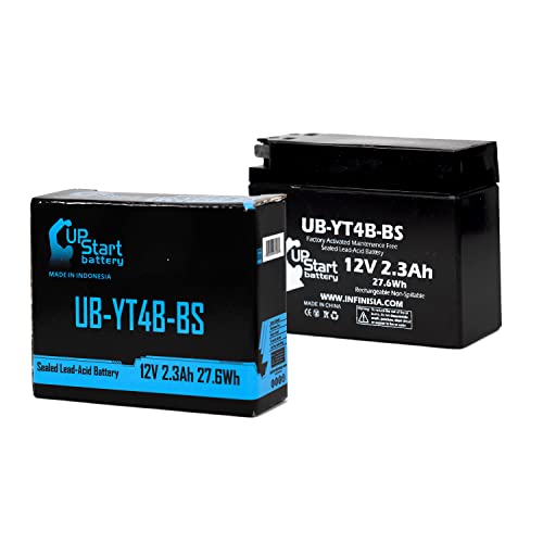 12V 2.3Ah YT4B-BS Battery Replacement for Yamaha SR400 TTR50E & Compatible with Suzuki DR-Z70 YT4B BS GT4B-5 YT4B-5 PTX4B-BS GT4B5 GT4B 5 Rechargeable SLA AGM Motorcycle ATV Powersports