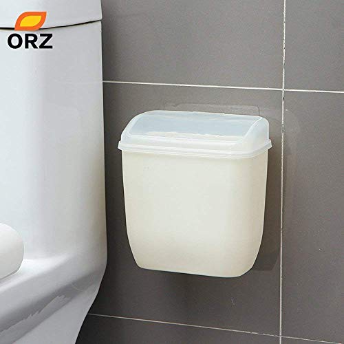 Cxp Wall-Mounted Trash Solid Color Seamless Paste Kitchen Cabinets Bathroom Storage Debris Box #TOP6