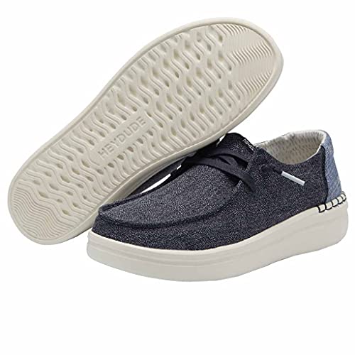Image of HEYDUDE Women's Wendy Chambray | Women's Shoes | Women's Lace Up Loafers | Comfortable & Light-Weight