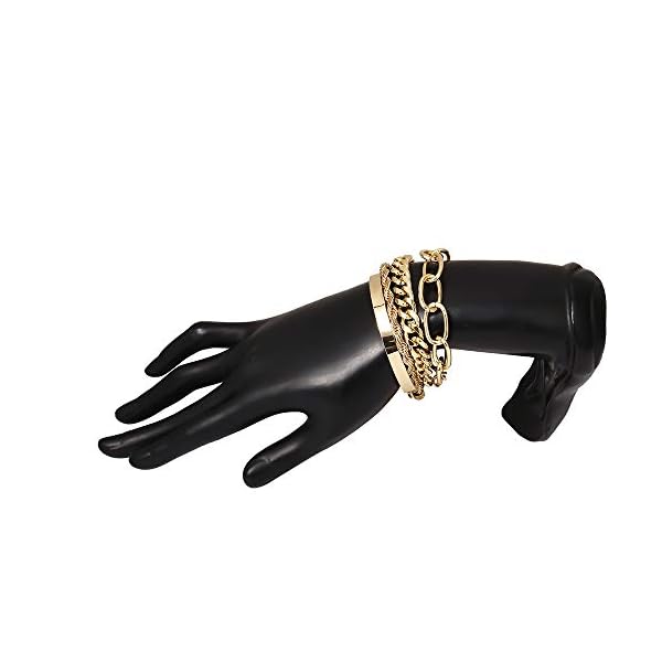 fxmimior-Dainty-Boho-Gold-Silver-Chain-Bracelets-Set-for-Women-Adjustable-Fashion-Beaded-Chunky-Flat-Cable-Chain-Punk-Bracelets-Jewelry-for-Women-Girls-Gift-Set-of-4-Gold fxmimior Dainty Boho Gold Silver Chain Bracelets Set for Women Adjustable Fashion Beaded Chunky Flat Cable Chain Punk Bracelets Jewelry for Women Girls Gift Set of 4 (Gold)