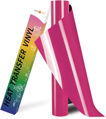 Image of HTVRONT HTV Vinyl Rolls Heat Transfer Vinyl - 12 inch x 8ft Rose Red HTV Vinyl for Shirts, Iron on Vinyl for All Cutter Machine - Easy to Cut & Weed for Heat Transfer Design (Rose Red)