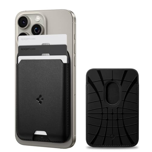 Spigen Valentinus MagFit Magnetic MagSafe Wallet Card Holder 3-Cards Compatible with iPhone 17/16/15/14/13/12 Series and PixelSnap Cases for Pixel 10 Series