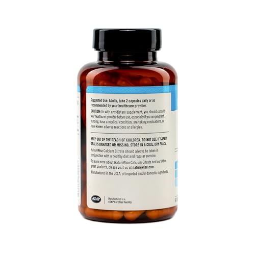Image of NatureWise Calcium Citrate 300mg Capsules - Supplement for Bone Health - Easy to Digest & Well-Absorb - Vegan, Non-GMO, Gluten-Free - 60 Capsules[30-Day Supply]