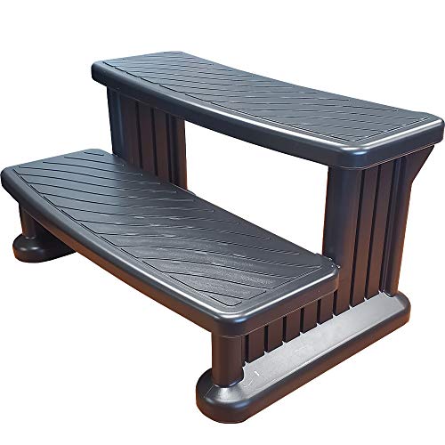 Puri Tech Universal Spa & Hot Tub Outdoor Steps No Slip Grip Support - Black - Image 4
