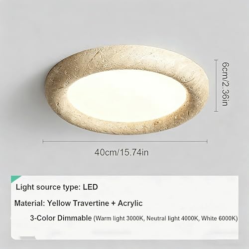 Plafonnier en marbre véritable style ferme du milieu du siècle