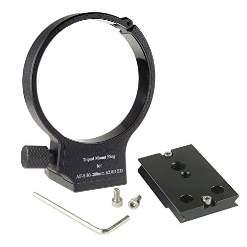 DSLRKIT Metal Tripod Mount Ring with Quick Release Plate for Nikon AF-S 80-200mm f/2.8D ED Cover