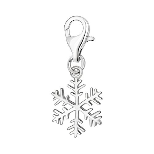 Preisvergleich Produktbild Quiges Charms Anhänger Versilbert EIS Stern Versilbert Damen Schmuck für Bettelarmband