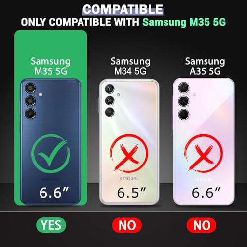 Image of Luxe Back Cover for Samsung Galaxy M35 5G | D10 Tough Armor Case | Sliding Camera Shield | 360 Protection | Kickstand Ring Holder | Military-Grade Shockproof Bumper Case
