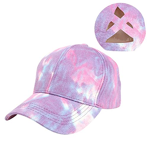 FSDELIV Casquette de baseball réglable pour femme - Pour queue de cheval - Style hip-hop - Chapeau de Soleil pour Sport Cover
