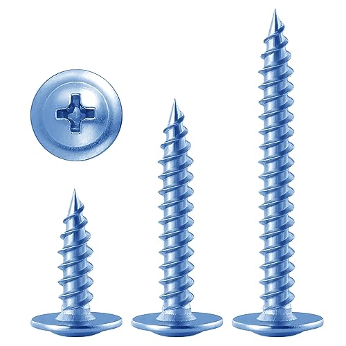 Image of (100 pcs) Wensilon #10x2 inch Phillips Truss Head Wood Screws Galvanized Iron Quick Metal Self Tapping