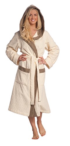 Preisvergleich Produktbild Vossen Damen Herren Bademantel Beige Gr. XL
