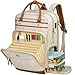 Produktbild MATEIN Laptop Rucksack Damen 15,6 Zoll mit Abnehmbar Kühlfach, Lehrer Rucksack Damen mit USB Ladeanschluss Dokumentenmappe A5, Schulrucksack Teenager Arbeitsrucksack 2 in 1 für Uni Schule, Büro, Beige
