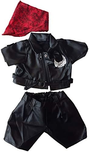 Easy Rider Biker Outfit Teddy Bear Clothes Fits Most 14" - 18" Build-a-bear and Make Your Own Stuffed Animals