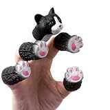 AQKILO® Black Cat Finger Puppet Set, Animals Puppet Show Theater Props, Novelty Toys Weird Stuff Gif