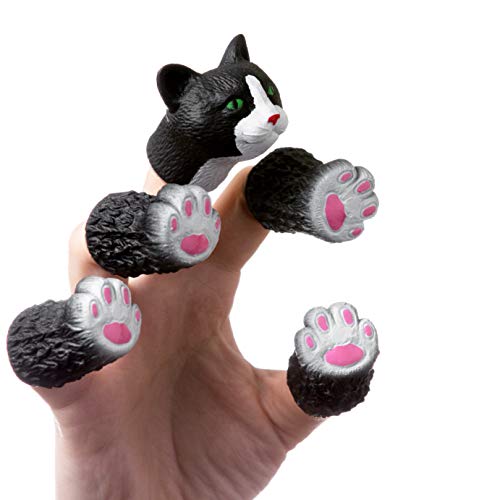 AQKILO Finger Puppet Set, Animals Puppet Show Theater Props, Novelty Toys Weird Stuff Gifts (Squirrel & Cat)