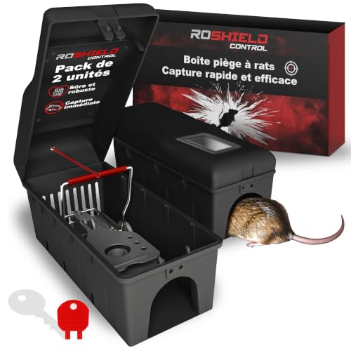 Boîte pour piège à Rats Roshield avec fenêtre d'inspection – Boîte de sécurité Facile à Installer pour la Maison, hangars et garages (qualité Pro,...