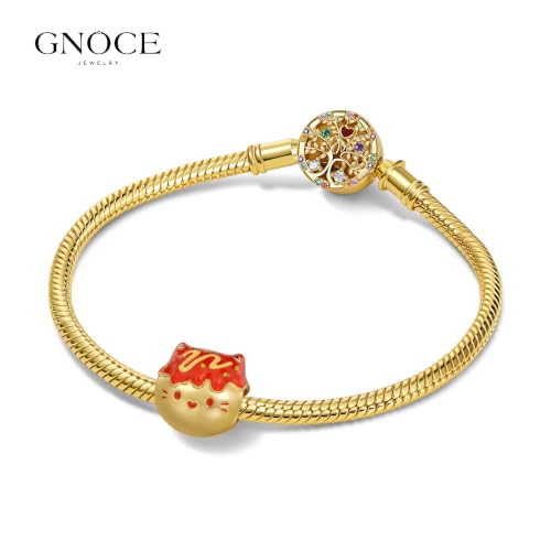 Image of GNOCE Japanese Charm Bead Silver Plated Pendant Dangle Charms fit Bracelet Jewelry Gift for Women
