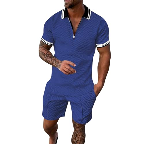 Ensemble d'été respirant homme avec poches ensemble de détente uni