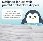 [Original 5-pack] Snappi Fermetures de couches de vêtements - Remplace les épingles de couches - Utiliser avec les préfolds et les plats de vêtements