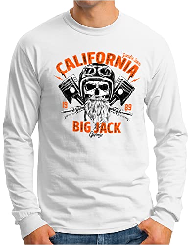 T-shirt à manches longues OM3 coupe confortable du S au 4XL pour motard