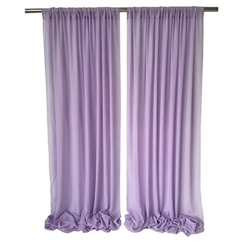 Ehldekol Sheer Chiffon Backdrop Curtains 10Ft X 10Ft， Chiffon Fabric Drapes For Wedding, Long Sheer Curtain For Living Room, Arch Party Stage Decoration (Lavender, 120 X 120 Inch) #TOP4