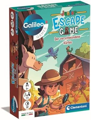 Galileo Escape Game Junior - Der verschwundene Kürbis | Escape Spiel für Kinder ab 6 Jahren - Gesellschaftsspiel & Familienspiel 59411 von Clementoni
