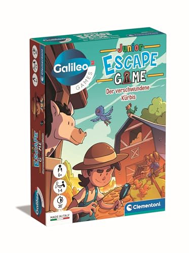Galileo Escape Game Junior - Der verschwundene Kürbis - Escape Spiel für Kinder ab 6 Jahren - Gesellschaftsspiel & Familienspiel 59411 von Clementoni Galileo Escape Game Junior - Der verschwundene Kürbis - Escape Spiel für Kinder ab 6 Jahren - Gesellschaftsspiel & Familienspiel 59411 von Clementoni