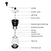 Manual Coffee Grinder, Hand coffee grinder mill with Ceramic Burrs, Two Clear Glass Jars 5.5 oz Each, Stainless Steel Handle, Suitable for Camping and Home Use