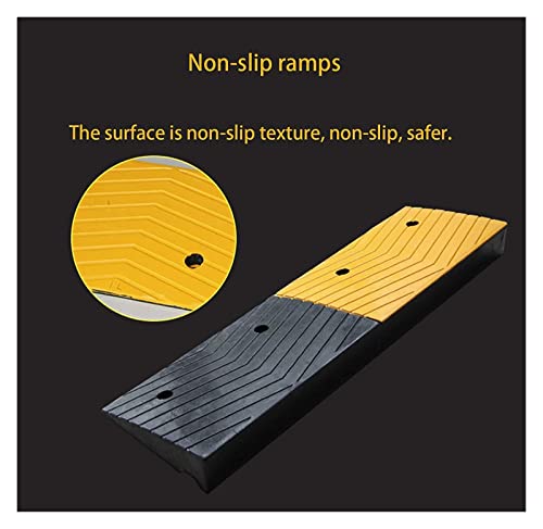 Rampas para vehículo 100x20x6 cm negro y amarillo miniatura 3