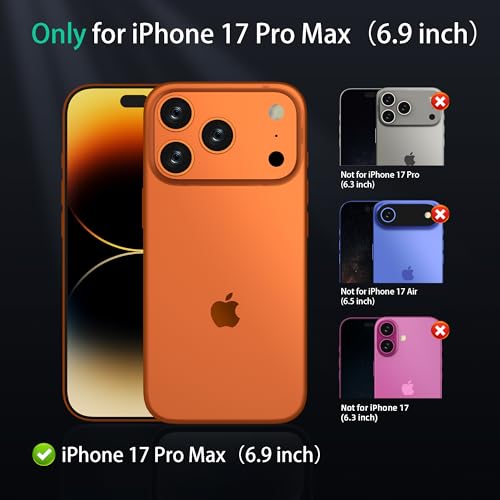 Image of ONES for iPhone 17 Pro Max Slim Case Clear, [PC + TPU Hybrid][Military-Grade Drop Protection][Anti-Yellowing][ Anti-Slip ], Shockproof Silicone Hard Cover for iPhone 17 Pro Max, Transparent Case