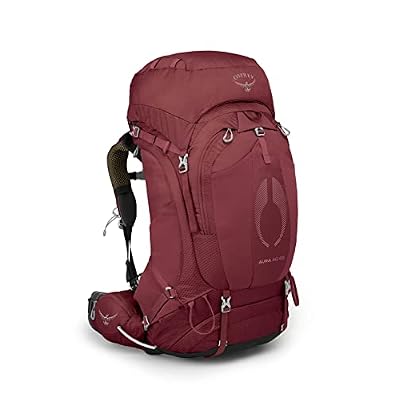 Osprey Aura AG 65L Women's Backpacking Backpack, Berry Sorbet Red, WXS/S