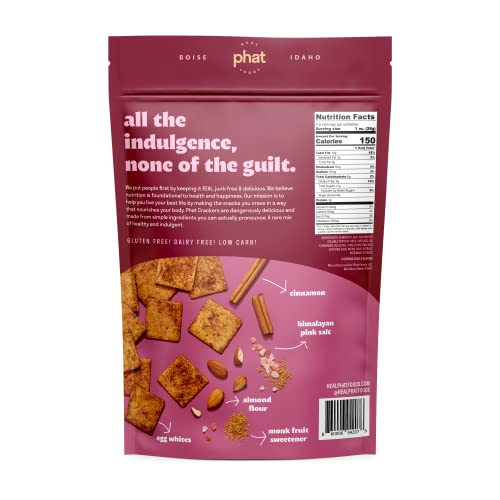 Real Phat Foods Cinnamon Almond Flour Crackers By Real Phat Foods - Low Carb, Gluten-Free Keto Snack thumb #1