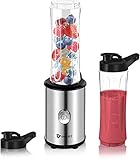 mini mixer testsieger 【Schnell/ Feine Mixen】- Feine Mixergebnisse dank leistungsstarkem 350W- Motor - 19500 Umdrehungen pro Minute - 4-Klingen Edelstahl-Messer.