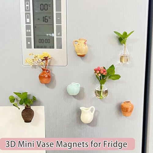 Mini imanes de jarrón cerámico para nevera 5 unidades miniatura 2