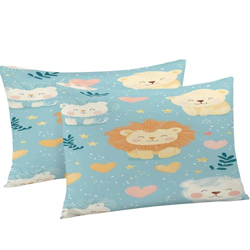 Housse de couette 200x200 lion en microfibre douce avec fermeture éclair intégrée - 8