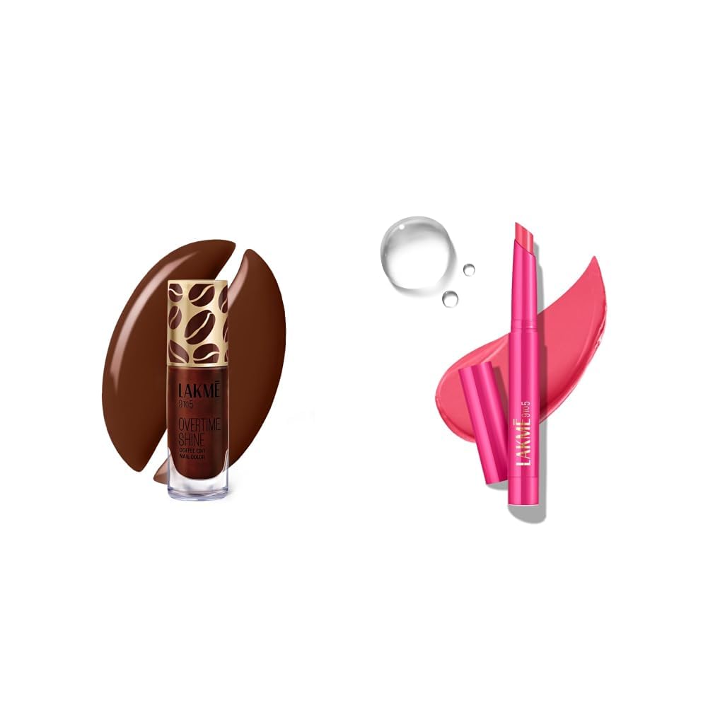 Lakme 9 to 5 Overtime Shine Nail Polish - Coffee Edit-10 Espresso Shot 6ml Lakme 9 to 5 Forever Matte Lip Crayon, Power Pink 1.1g-picture-23