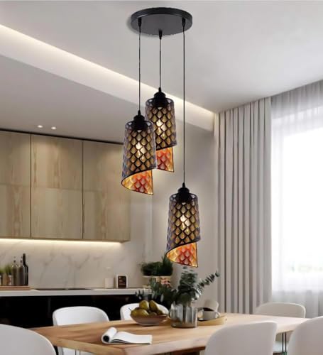 Image of Lyse Decor Hanging Lamps for Living Room, Pendant Lights for Drawing Room Center, Dining Table Light and Bedroom Lights (with Bulb)