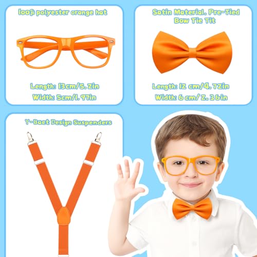 image for Ainuit Costume Roleplay Accessories - 4PCS Orange Costume Accessories 