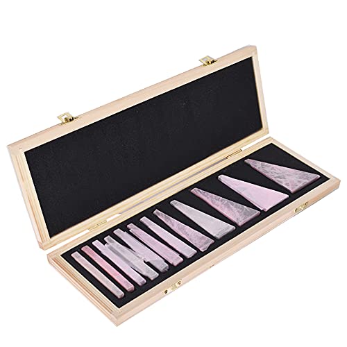Waltyotur 12 Pcs Precision Angle Block Set Machinist Tool Angle Gauge Block 1/4°- 30°Lathes Milling Ground Gauge Angle Calibration Gage Inspection Block Set #TOP4